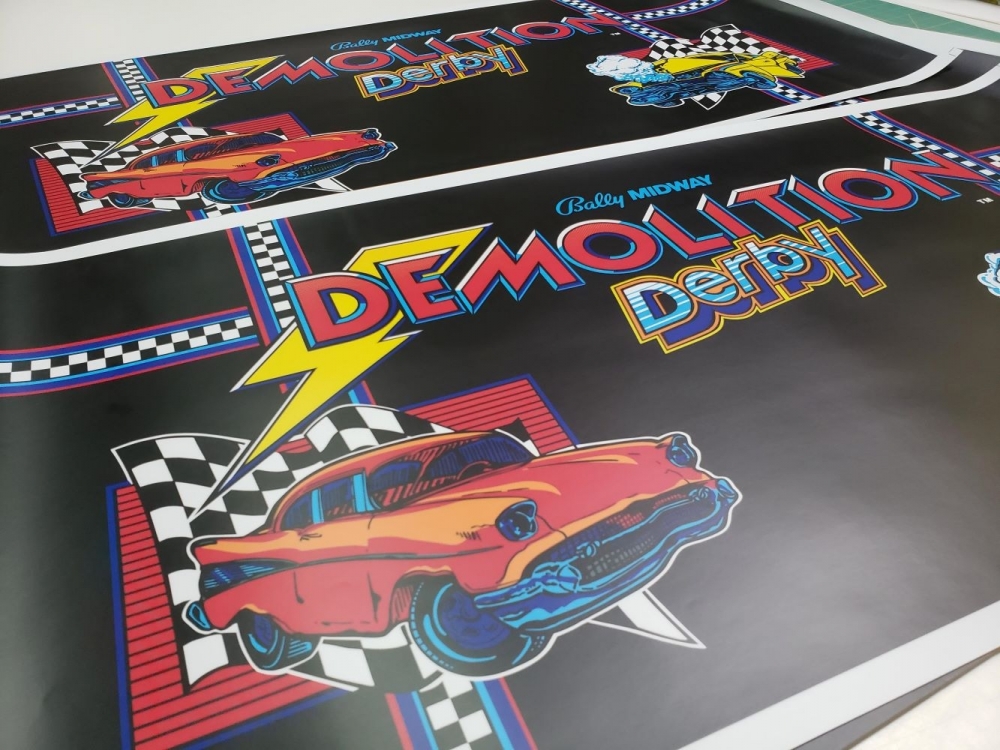 Demolition Derby Full Cabinet Art Set- 4 Player Version